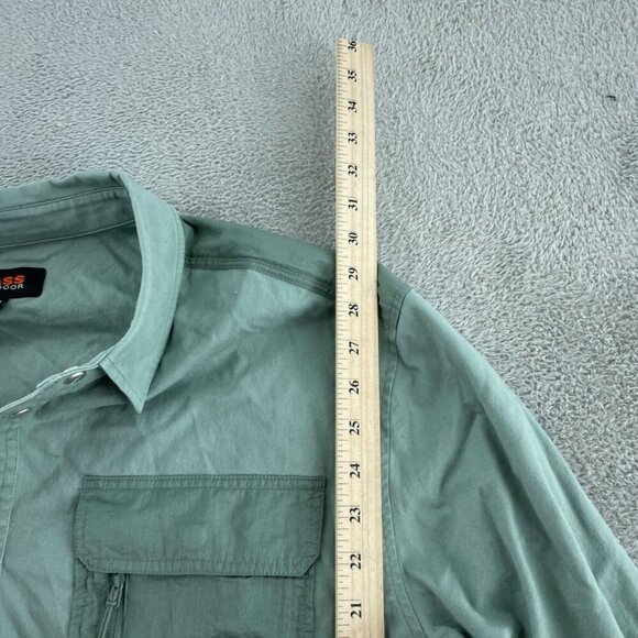Bass Outdoor XXL Stretch Worker Shacket Lily Pad Green Flex Smart Tech NWT 4167 - Picture 8 of 12